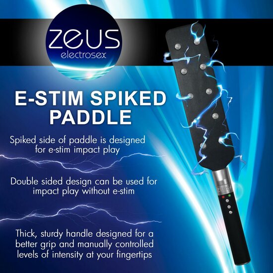 E-Stim Paddle met Spikes – USB Oplaadbare BDSM Paddle voor Elektrische Stimulatie