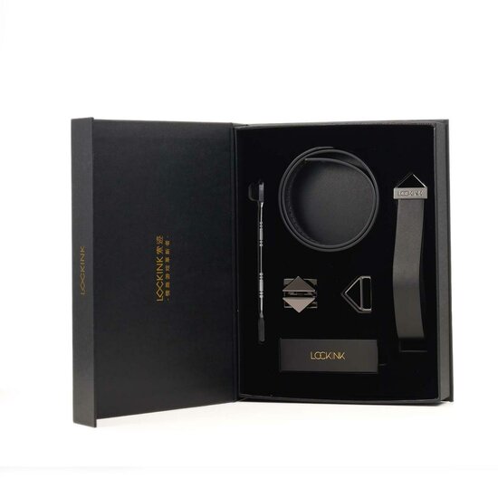 Luxe Halsband met Riem Set Zwart