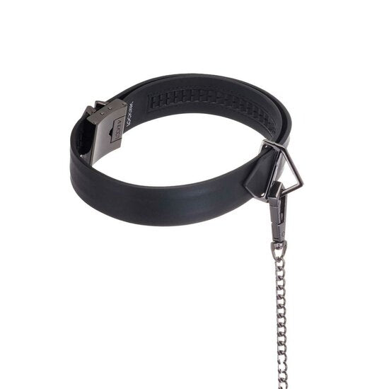 Luxe Halsband met Riem Set Zwart