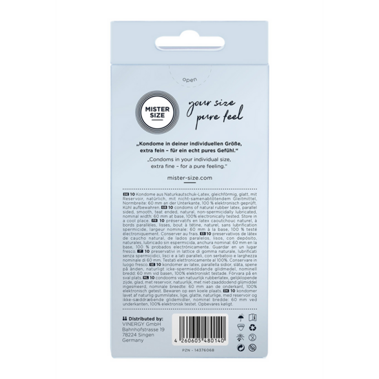 Mister Size Condoms 60 mm - 10 Stuks