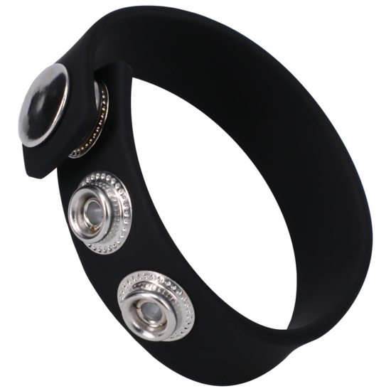Silicone 3 Snap Cockring – Verstelbare Siliconen Penisring met Drukknopen