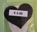 Tepelsticker Zwart Hartje klein