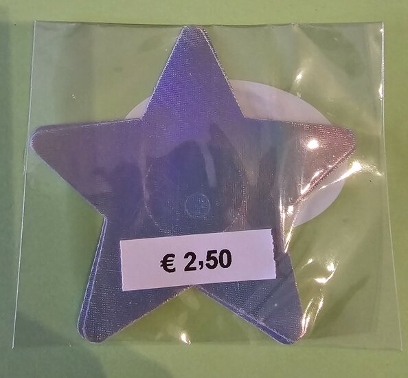 Tepelsticker Zilver Glitter Ster