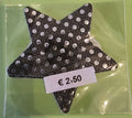 Tepelsticker Zwart Hart met Zilveren Stippen