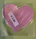 Tepelsticker Roze Hart met Glitters