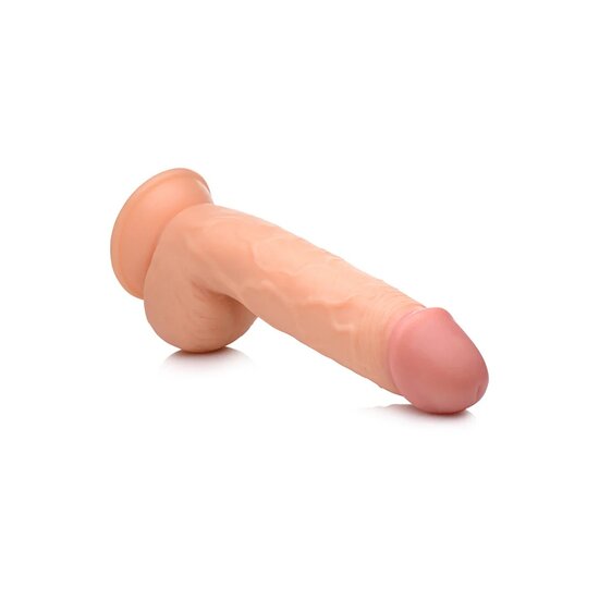 Dildo met ballen en zuignap 21cm (8,25inch) Blank