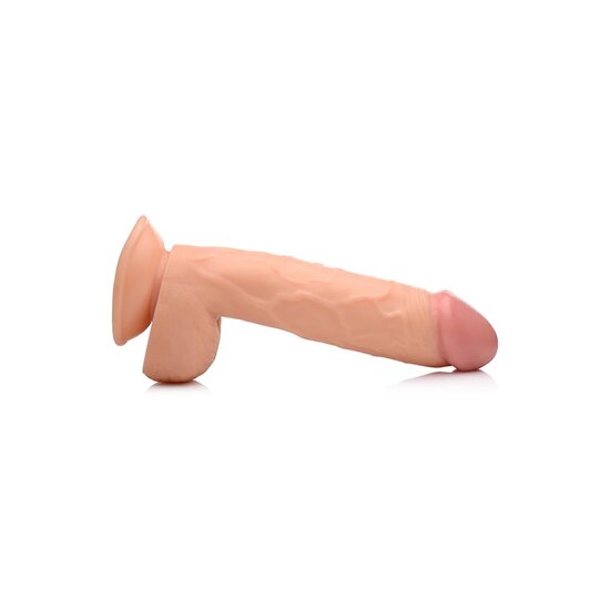 Dildo met ballen en zuignap 21cm (8,25inch) Blank