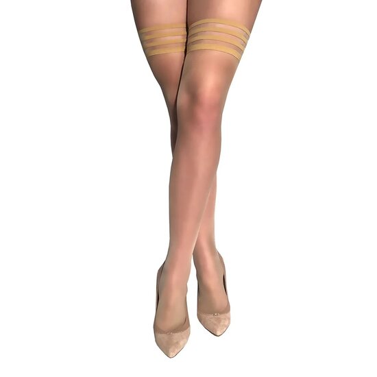 Nude Hold-Up Kousen Powder – Luxe Stay-Ups met Anti-Slip Grip | Kix’ies