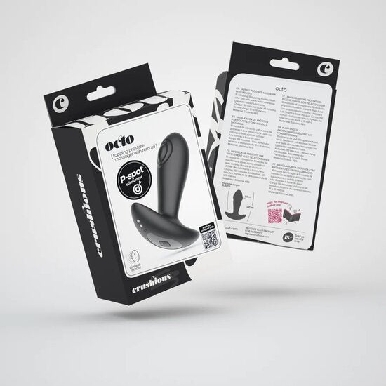 Octo - ButtPlug met afstandsbediening Zwart