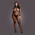 Bodystocking Fishnet Structuur – Open/Turtle – Queen Size – Zwart