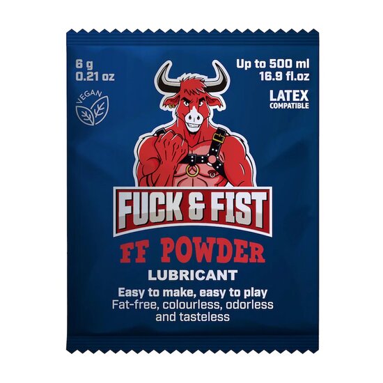 FF Powder Lubricant Sachet 6g – Fuck & Fist Glijmiddel Poeder (Maakt 500 ml) Latex Compatibel