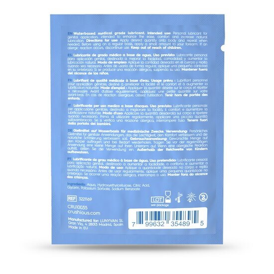 Crushious Waterbased Glijmiddel Sachet 4 ml – Huidvriendelijk & Latex Veilig