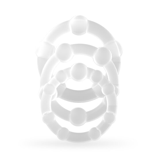 Triple Bead Cockring Set – Transparante Penisringen Set voor Extra Stimulatie & Comfort