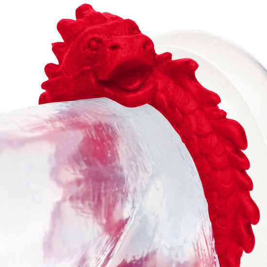 Rise of the Dragon Silicone Cockring Rood – Stretchy Penisring met Draken Design