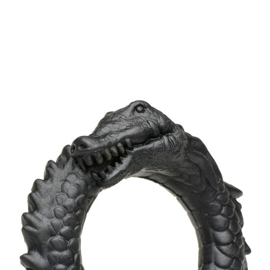 Black Caiman Silicone Cock Ring Zwart – Rekbare C-Ring voor Meer Uithoudingsvermogen & Intensiteit