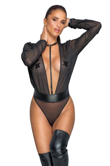 F328 Mesh Body met Verstelbare Strap – Noir Handmade