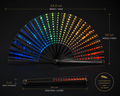 Rainbow Dots Festival Waaier XL – Statement Handwaaier voor Festivals & Clubs