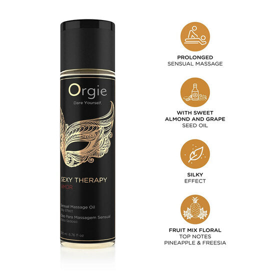 Orgie Sexy Therapy Amor Massage Oil 200 ml – Sensuele Massageolie met Ananas & Freesia