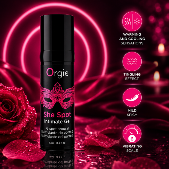 Orgie She Spot Intimate Gel – G-Spot Stimulerende Gel met Vibrerend, Warm & Cooling Effect