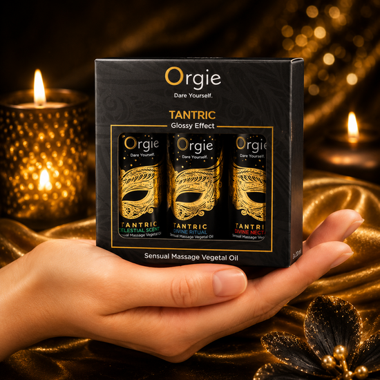 Orgie Tantric Mini Size Collection – Luxe Sensuele Massageolie Giftset met Glossy Effect