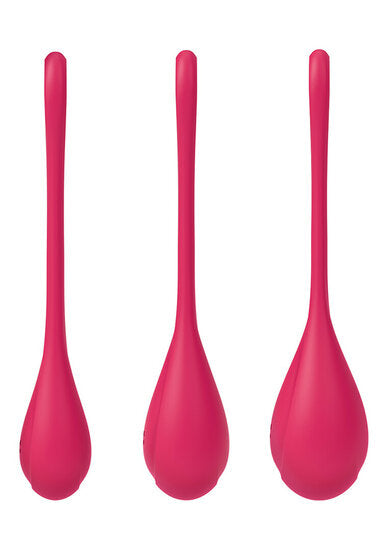 Satisfyer Yoni Power 1 Kegel Ball Set Rood – Siliconen Bekkenbodem Trainer