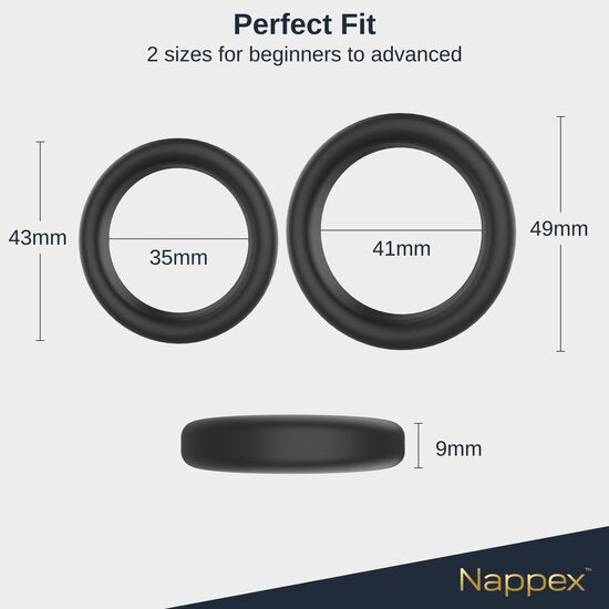 Nappex™ Rino Cock Ring Set – Siliconen Penisringen voor Meer Comfort, Ondersteuning en Partnerstimulatie