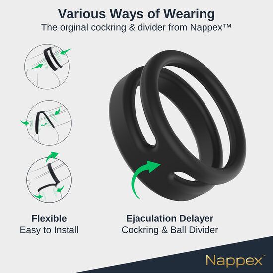 Nappex™ Javari Cockring – Premium Siliconen Penisring voor Comfort, Ondersteuning en Duurzaam Gebruik