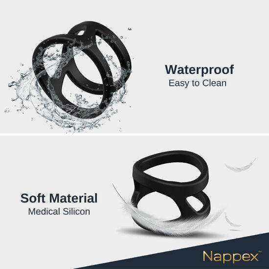 Nappex™ Uru Cockring & Ball Divider – Premium Siliconen Cockring voor Comfort, Ondersteuning en Partnerstimulatie
