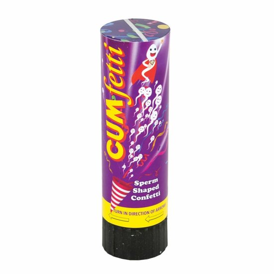 Cumfetti Party Popper met Zaadcelvormige Confetti