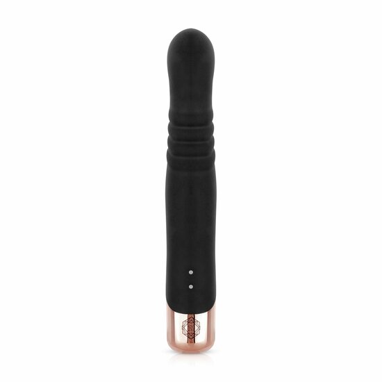 Rosy Gold Rabbit Vibrator Met Stootfunctie - Zwart