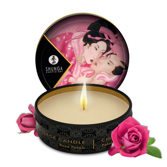 Shunga Massagekaars Rozengeur 30 ml – Warme massageolie voor een romantisch moment