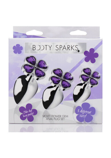 Violet Flower – Butt Plug Set – 3-delig