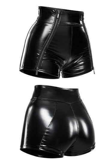 Demoniq Black Wetlook Shorts – Sexy Zwarte Wetlook Shorts | Boutique & Clubwear by Victoria
